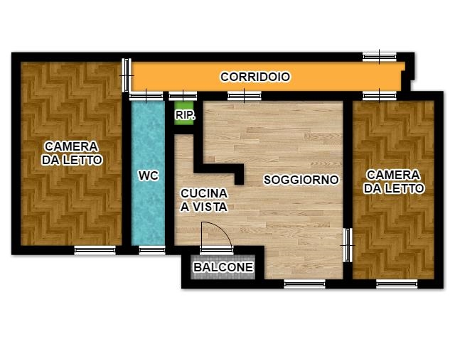 Appartamento in condominio di 3 locali a milano isola di 70 mq ... Appartamento 70 mq planimetria