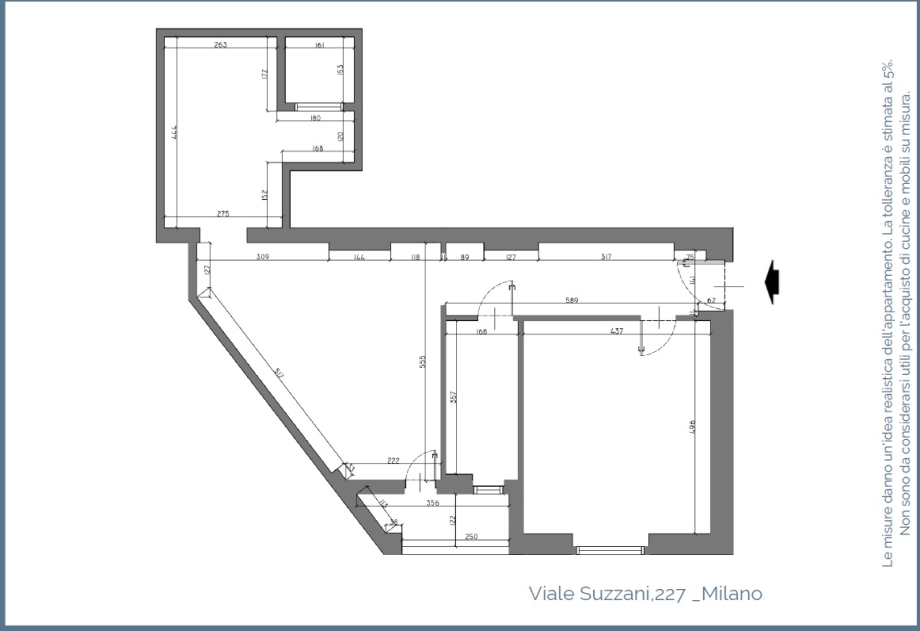 Appartamento in condominio di 2 locali MILANO BICOCCA di 59 mq