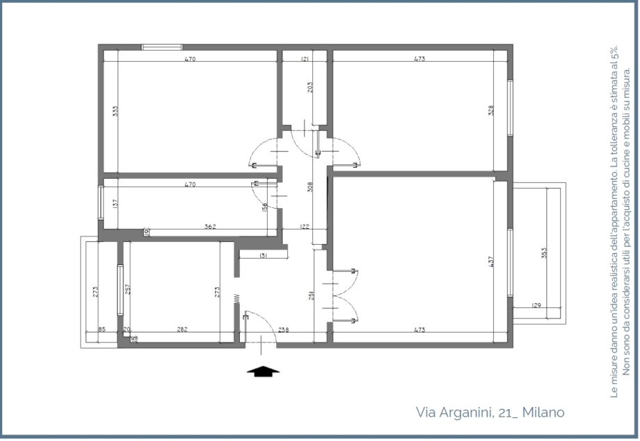 Appartamento in palazzina di 3 locali MILANO NIGUARDA di 103 mq