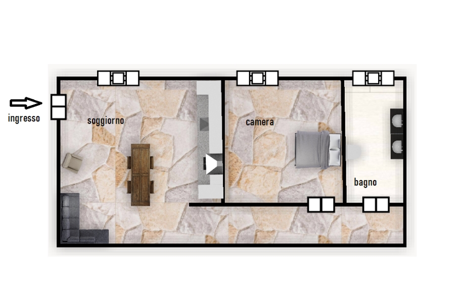 Appartamento in condominio di 2 locali MILANO di 50 mq