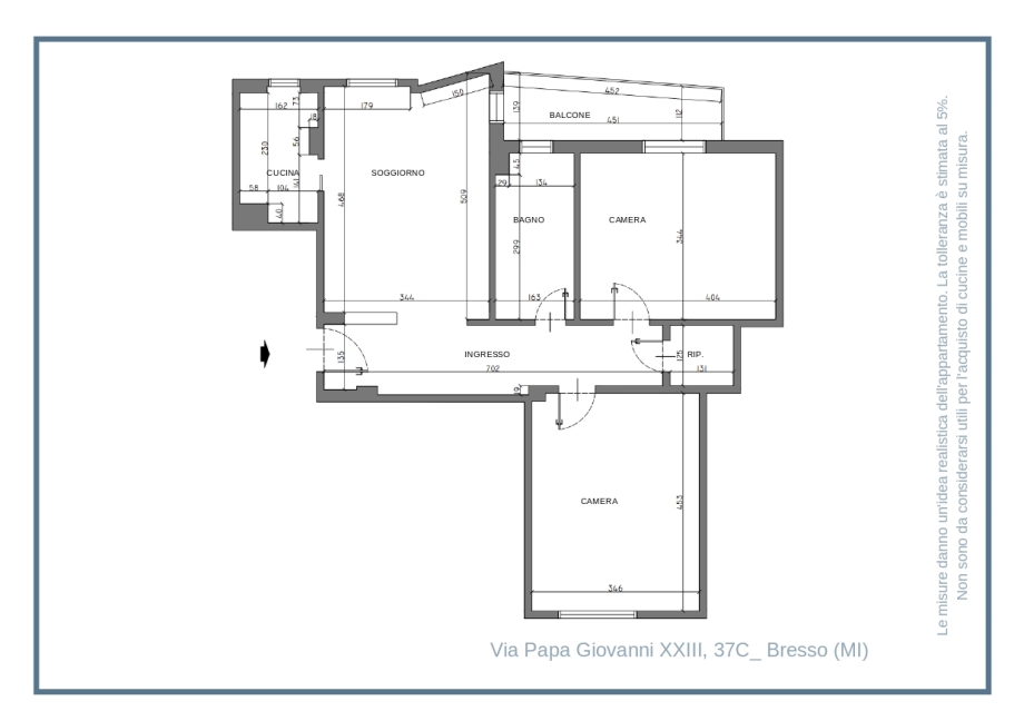 Appartamento in condominio di 3 locali 