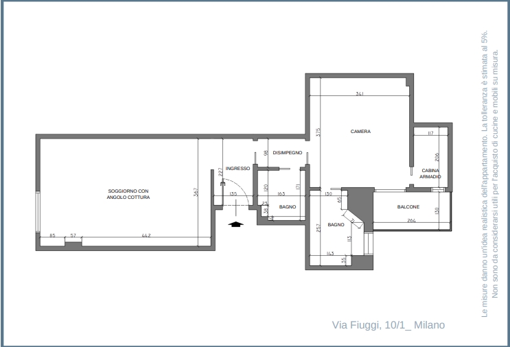 Appartamento in condominio di 2 locali MILANO - ISTRIA di 58 mq