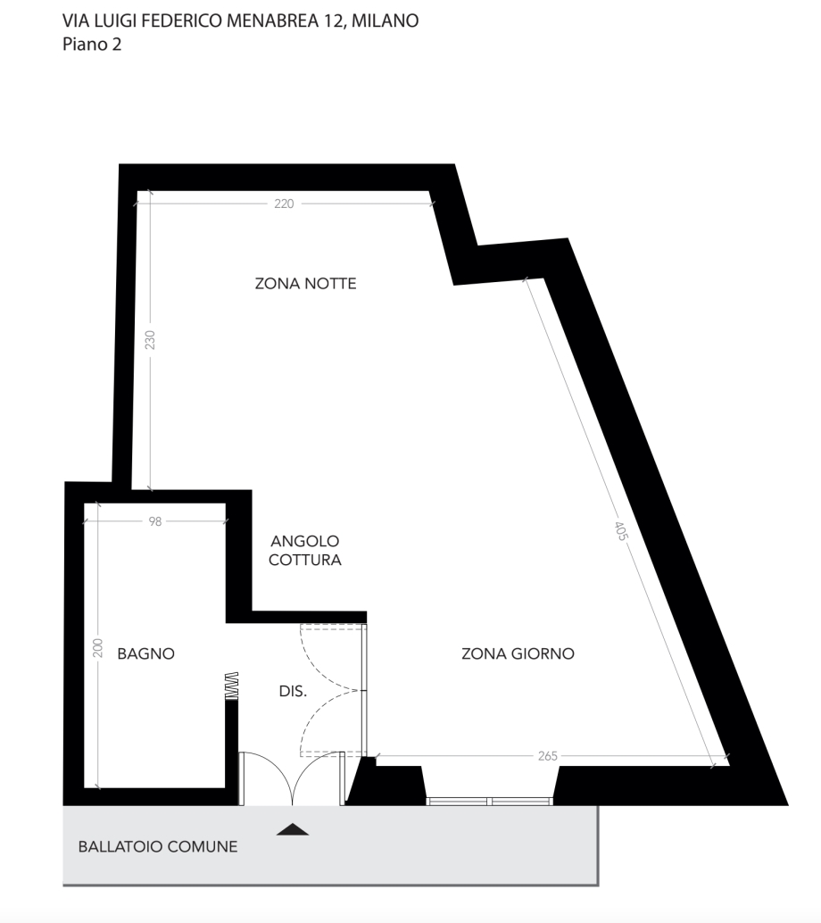 Casa di ringhiera di 1 locale MILANO di 25 mq