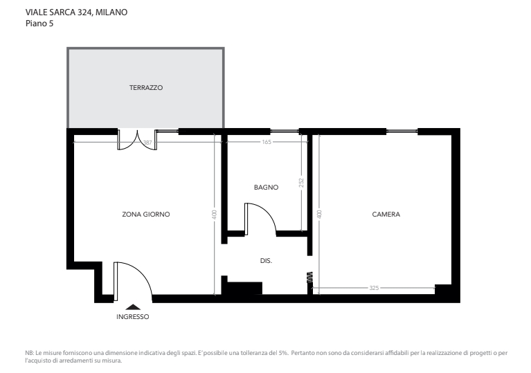 Appartamento in condominio di 2 locali MILANO di 54 mq