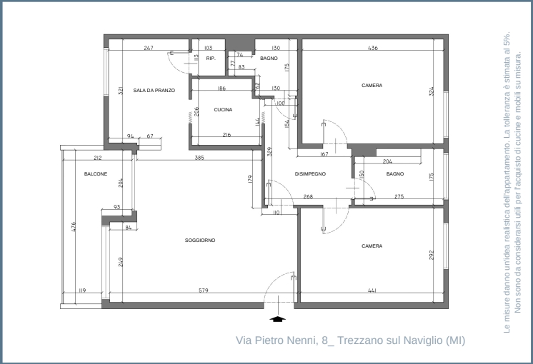 Appartamento in palazzina di 3 locali TREZZANO SUL NAVIGLIO di 95 mq