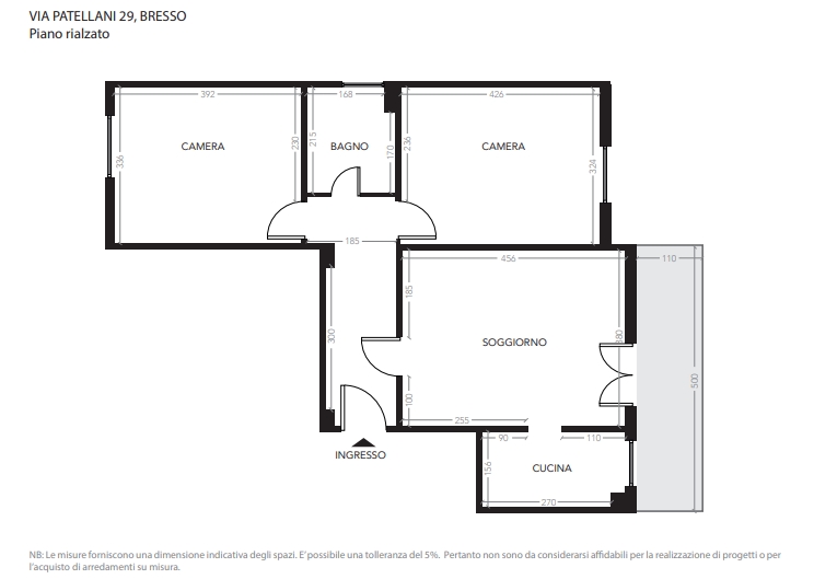 Appartamento in condominio di 3 locali BRESSO di 80 mq