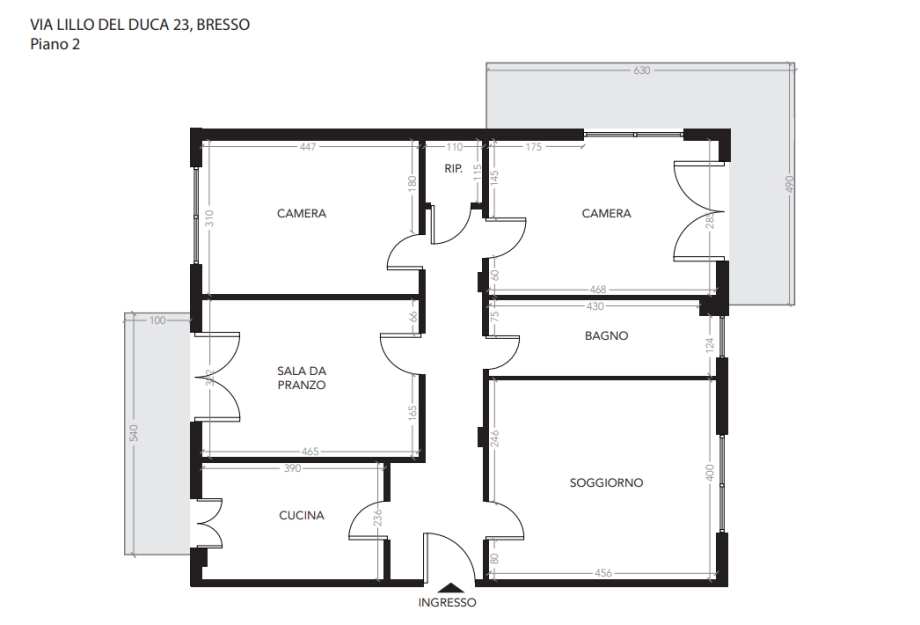 Appartamento in condominio di 4 locali BRESSO di 124 mq