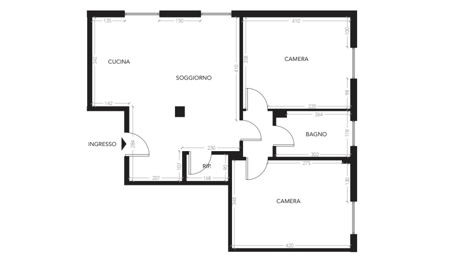 Appartamento in condominio di 3 locali MILANO ISOLA di 94 mq