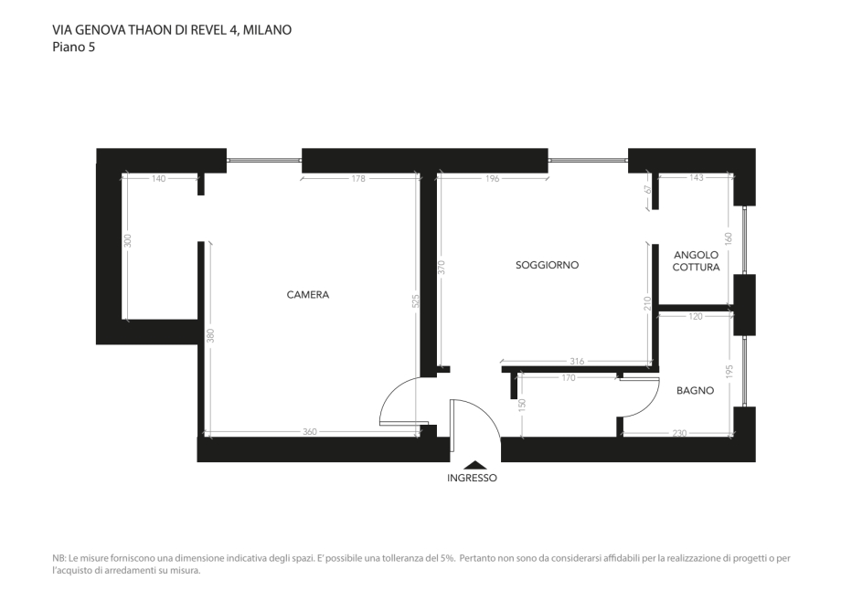 Appartamento in condominio di 2 locali MILANO di 68 mq
