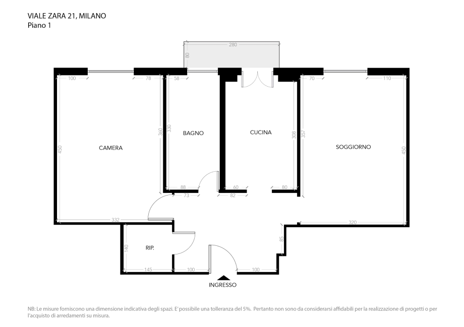 Appartamento in palazzina di 2 locali MILANO di 63 mq