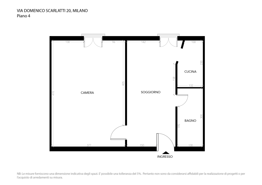 Casa di ringhiera di 2 locali MILANO di 44 mq