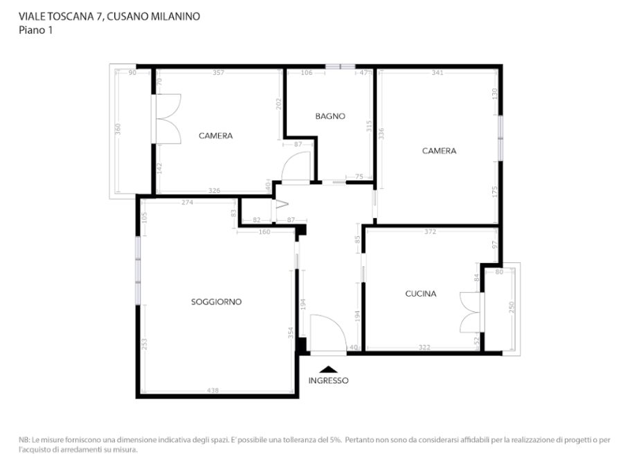 Appartamento in condominio di 3 locali CUSANO MILANINO di 91 mq