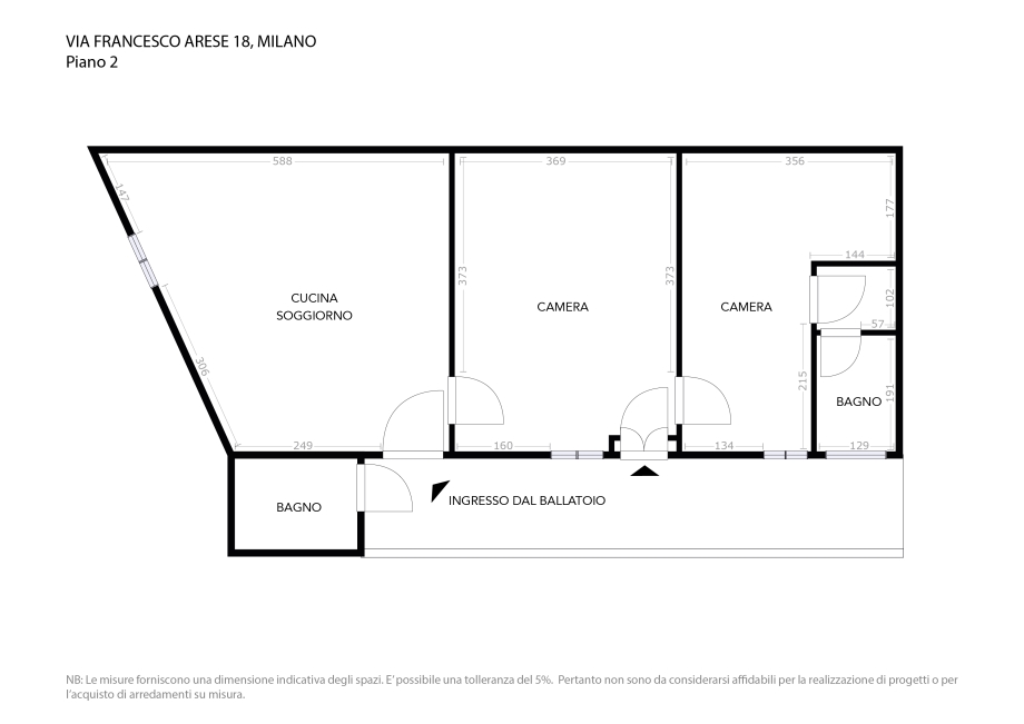 Casa di corte di 3 locali MILANO ISOLA di 75 mq