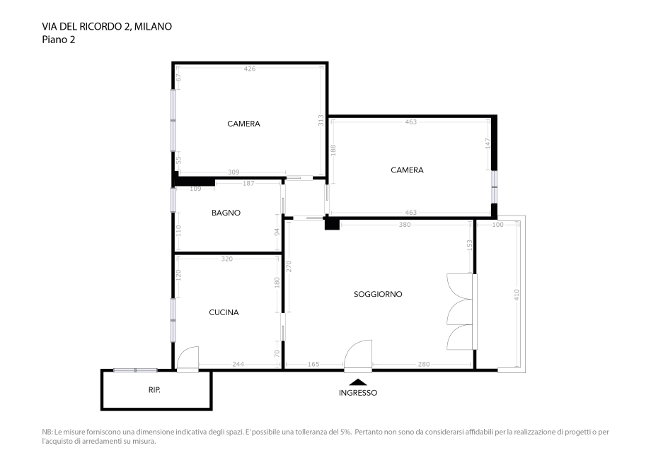 Appartamento in condominio di 3 locali MILANO  di 91 mq