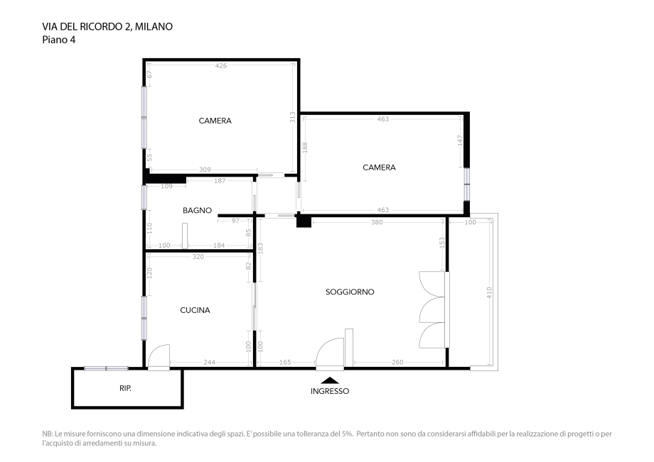 Appartamento in condominio di 3 locali MILANO di 91 mq
