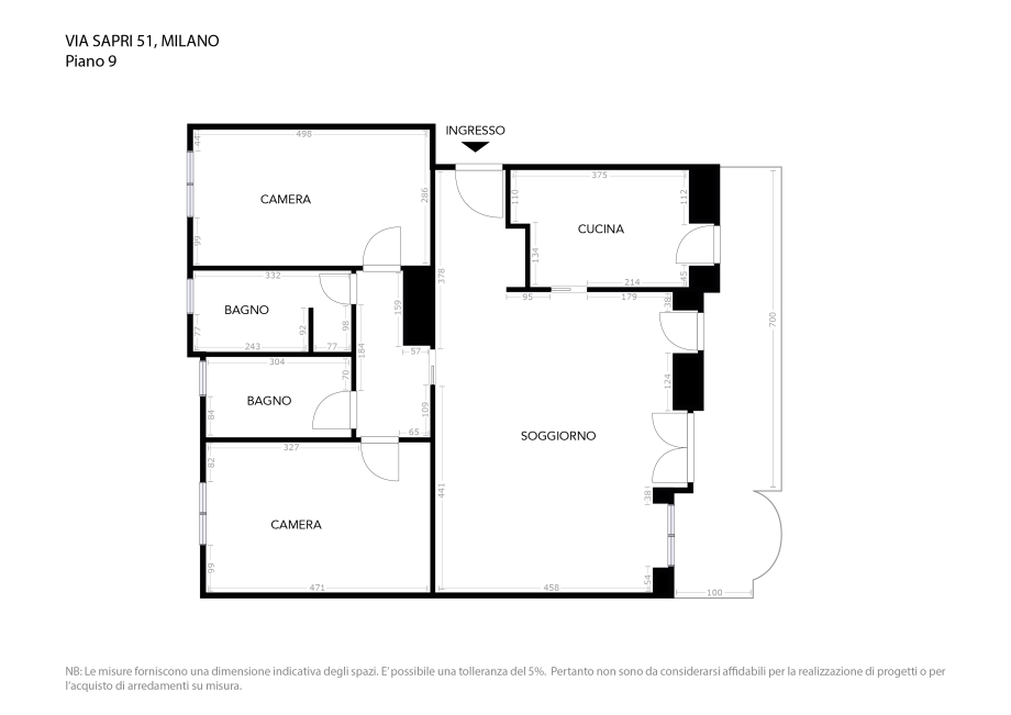 Appartamento in condominio di 3 locali 