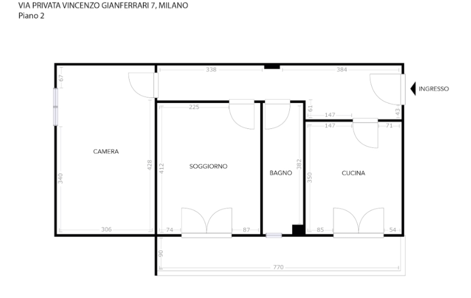 Appartamento in palazzina di 2 locali MILANO - ISTRIA di 67 mq