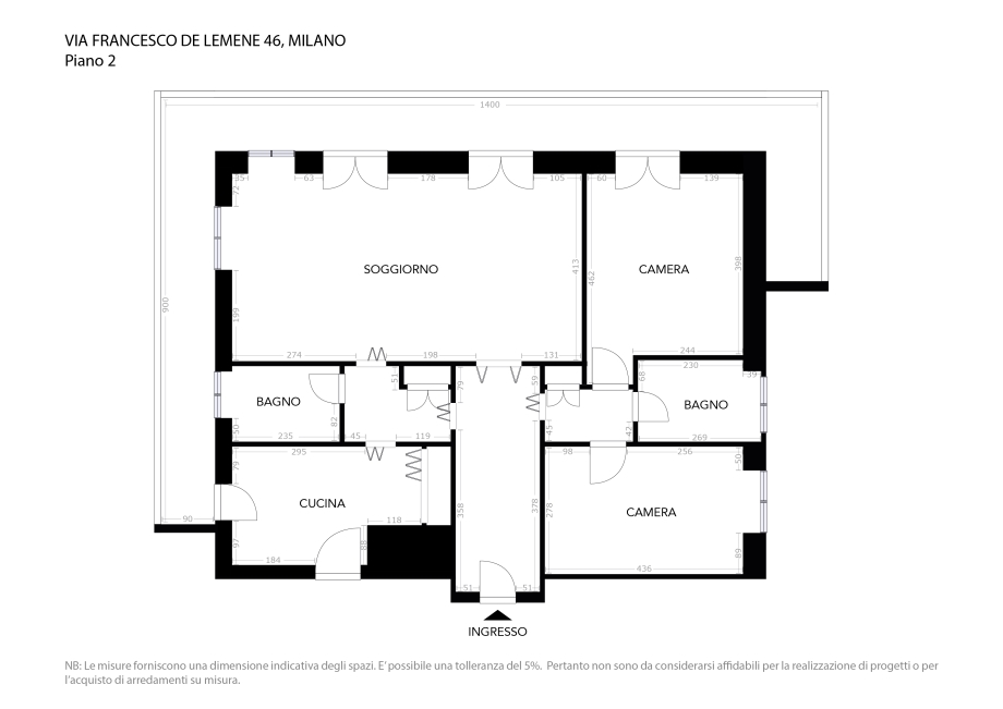 Appartamento in condominio di 3 locali 