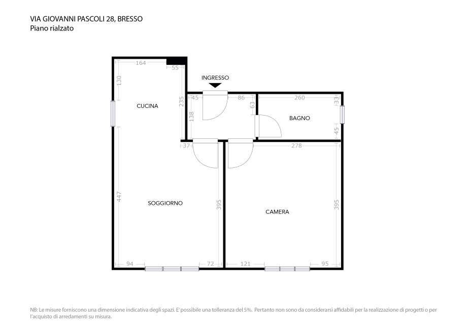 Appartamento in condominio di 2 locali 