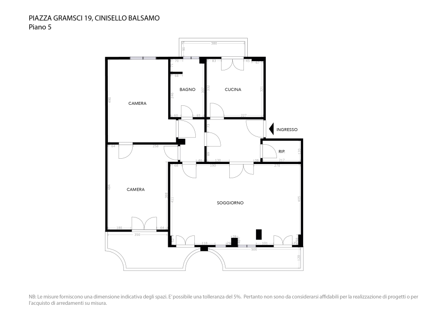 Appartamento in condominio di 3 locali 