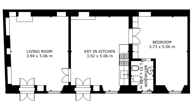 Casa di ringhiera di 3 locali 