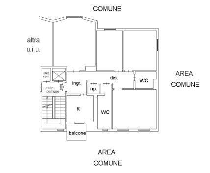 Appartamento in condominio di 1 locale 