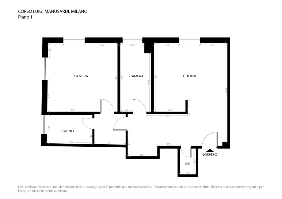 Appartamento in condominio di 3 locali 