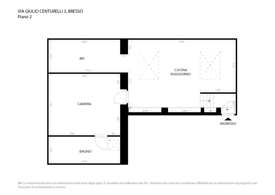 Villa singola di 2 locali 