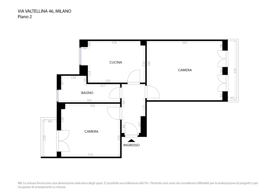 Appartamento in condominio di 2 locali 