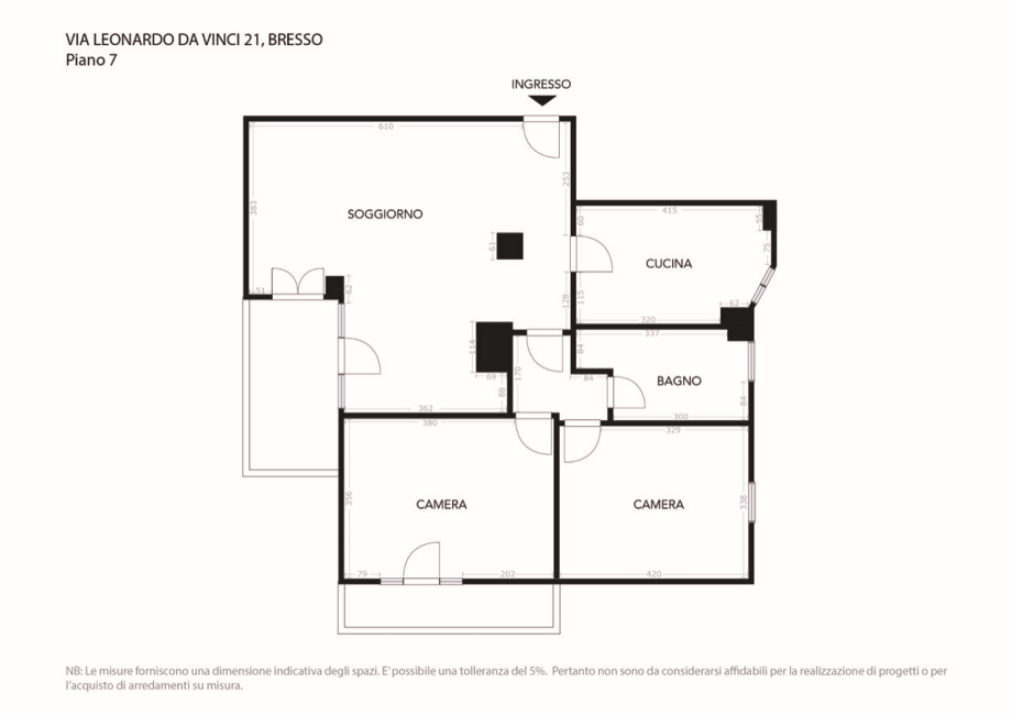 Appartamento in condominio di 3 locali 