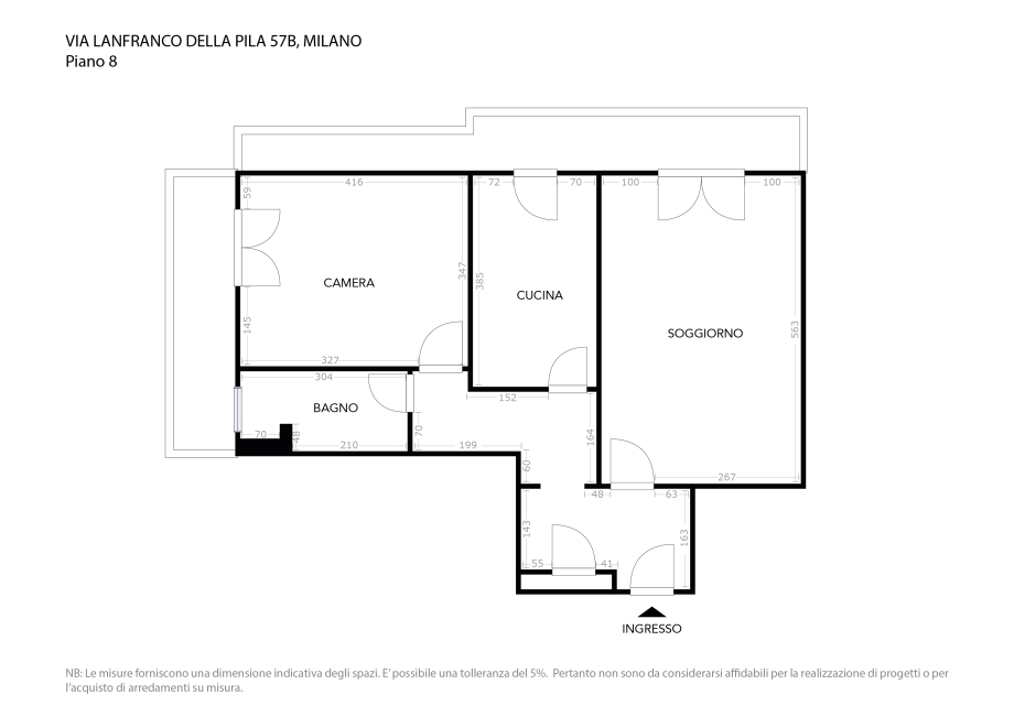 Appartamento in condominio di 2 locali 