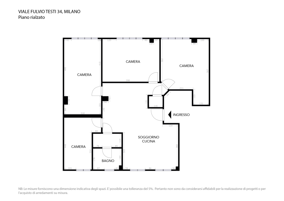 Appartamento in condominio di 5 locali 