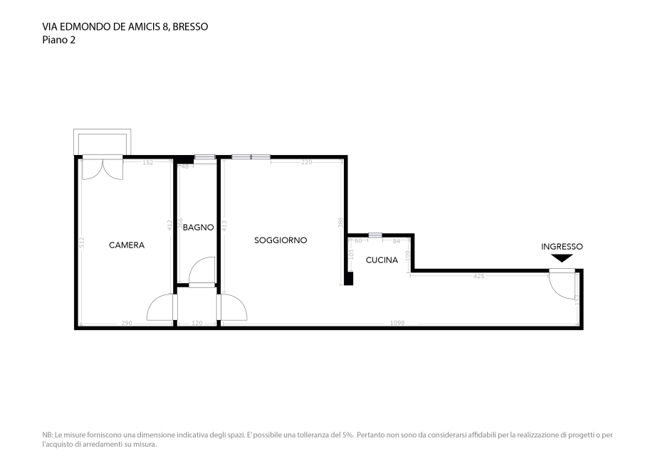 Appartamento in condominio di 2 locali 
