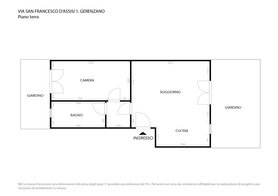 Appartamento in palazzina di 2 locali 