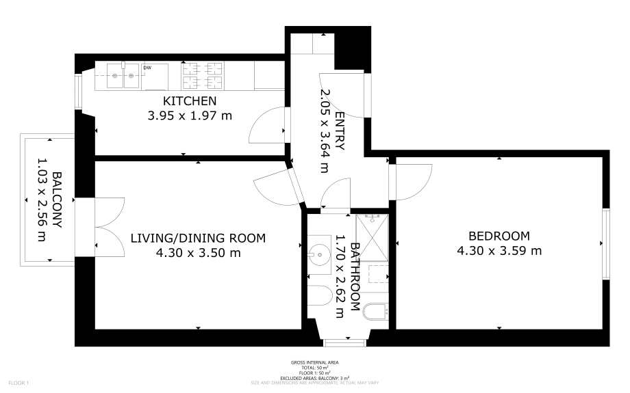 Appartamento in palazzina di 2 locali 