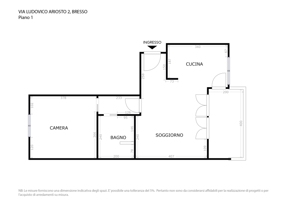 Appartamento in condominio di 2 locali 