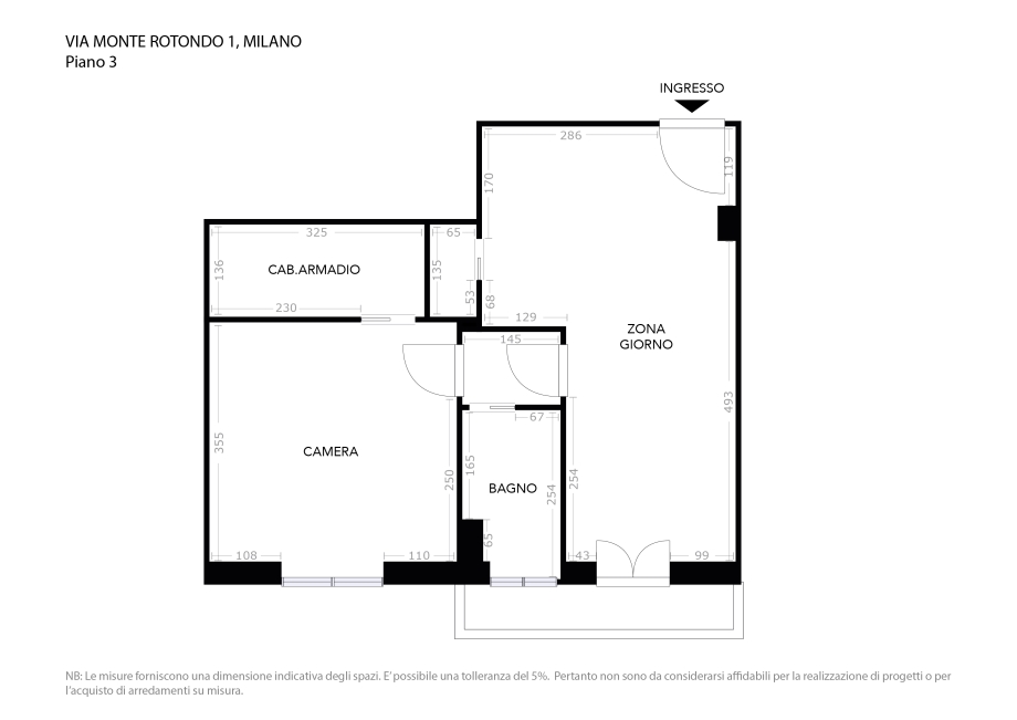 Appartamento in condominio di 2 locali 