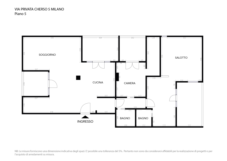 Appartamento in condominio di 3 locali 