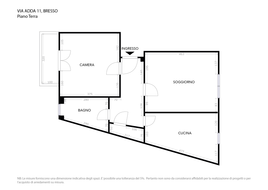 Appartamento in condominio di 2 locali 