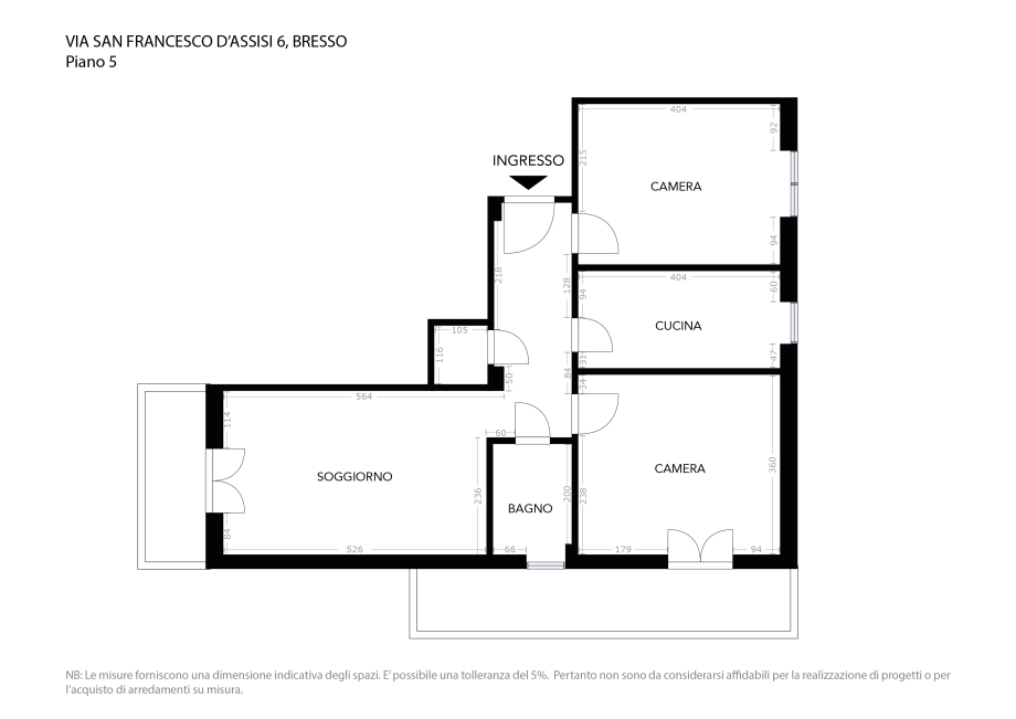 Appartamento in condominio di 3 locali 