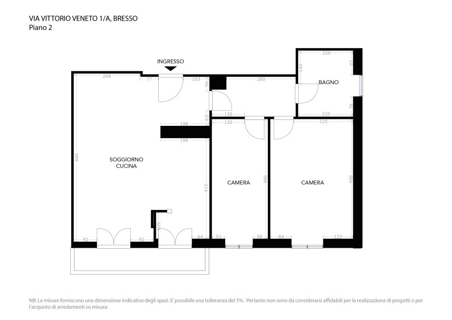 Appartamento in condominio di 3 locali 