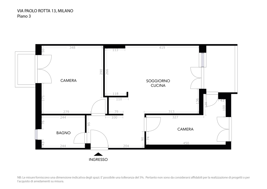 Appartamento in condominio di 3 locali 