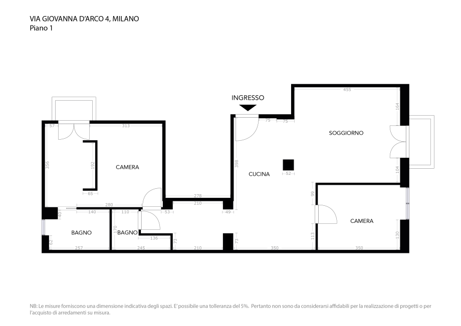 Appartamento in condominio di 3 locali 