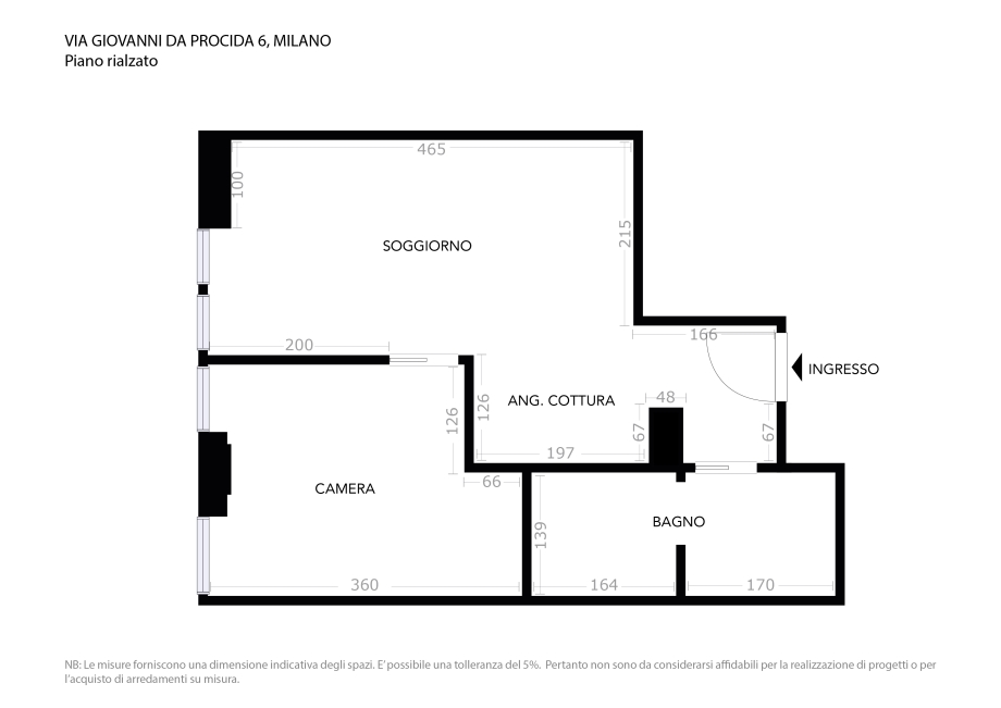 Appartamento in condominio di 2 locali 