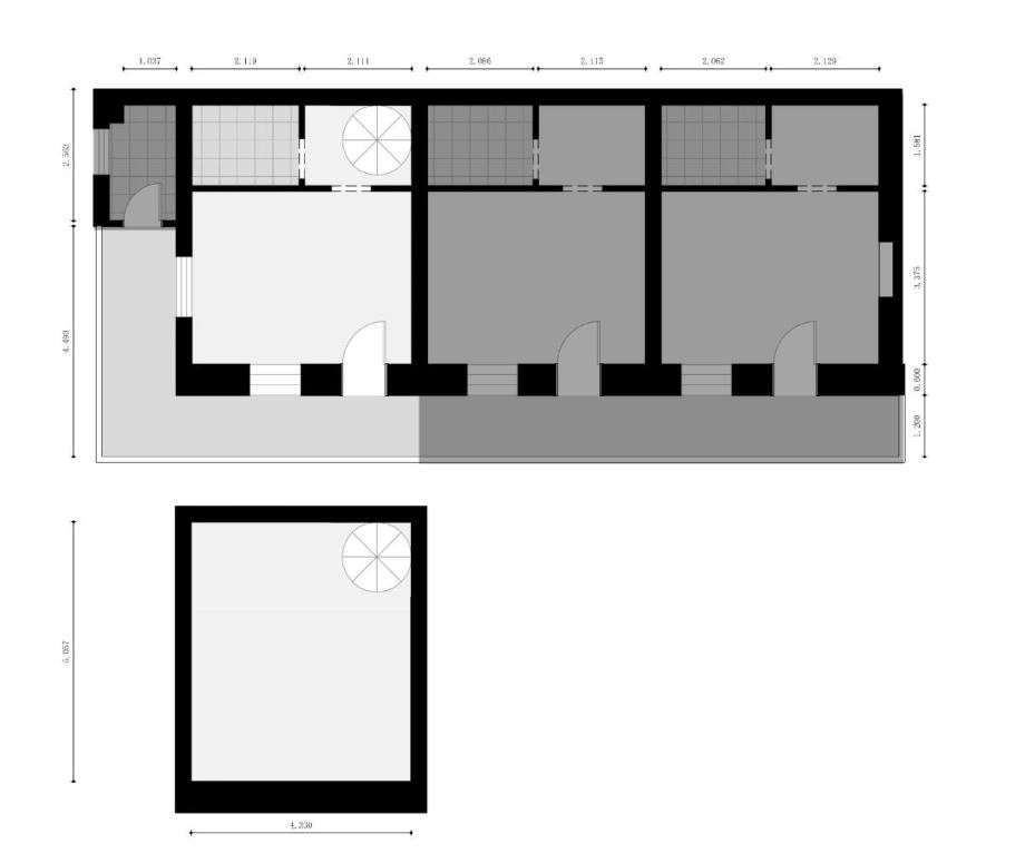 Casa di ringhiera di 1 locale 