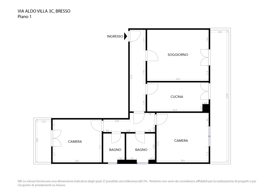 Appartamento in condominio di 3 locali 