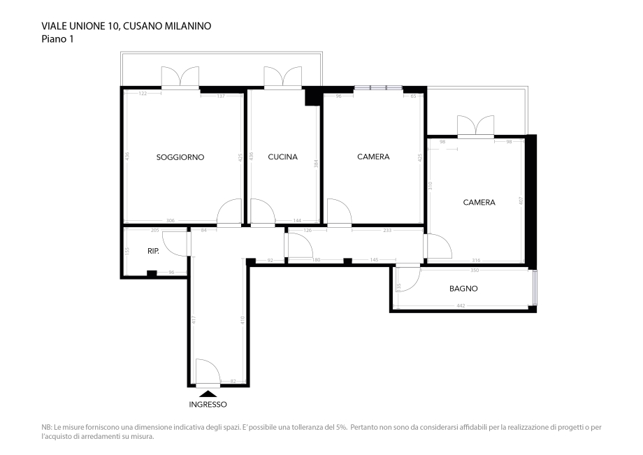 Appartamento in condominio di 3 locali 