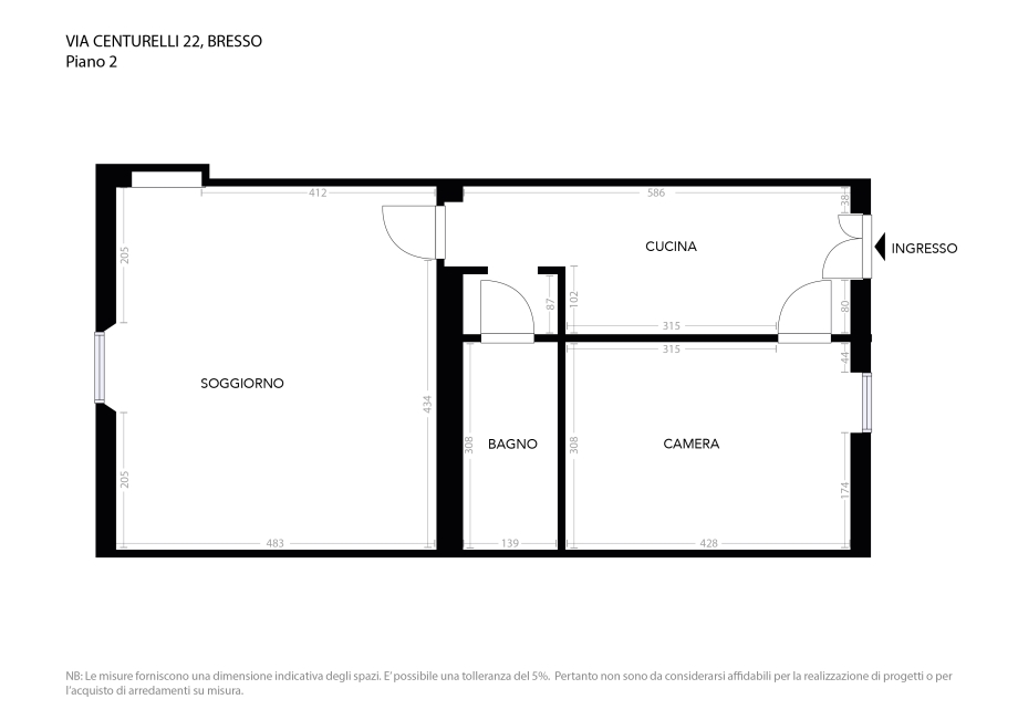 Casa di corte di 2 locali 