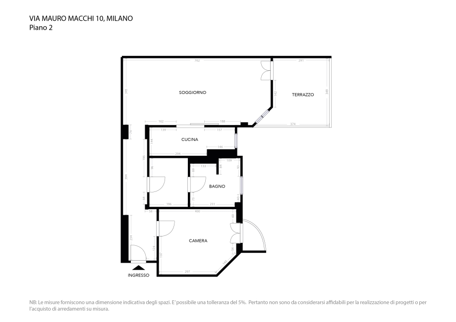 Appartamento in condominio di 2 locali 