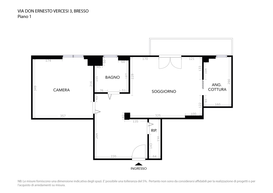 Appartamento in condominio di 2 locali 